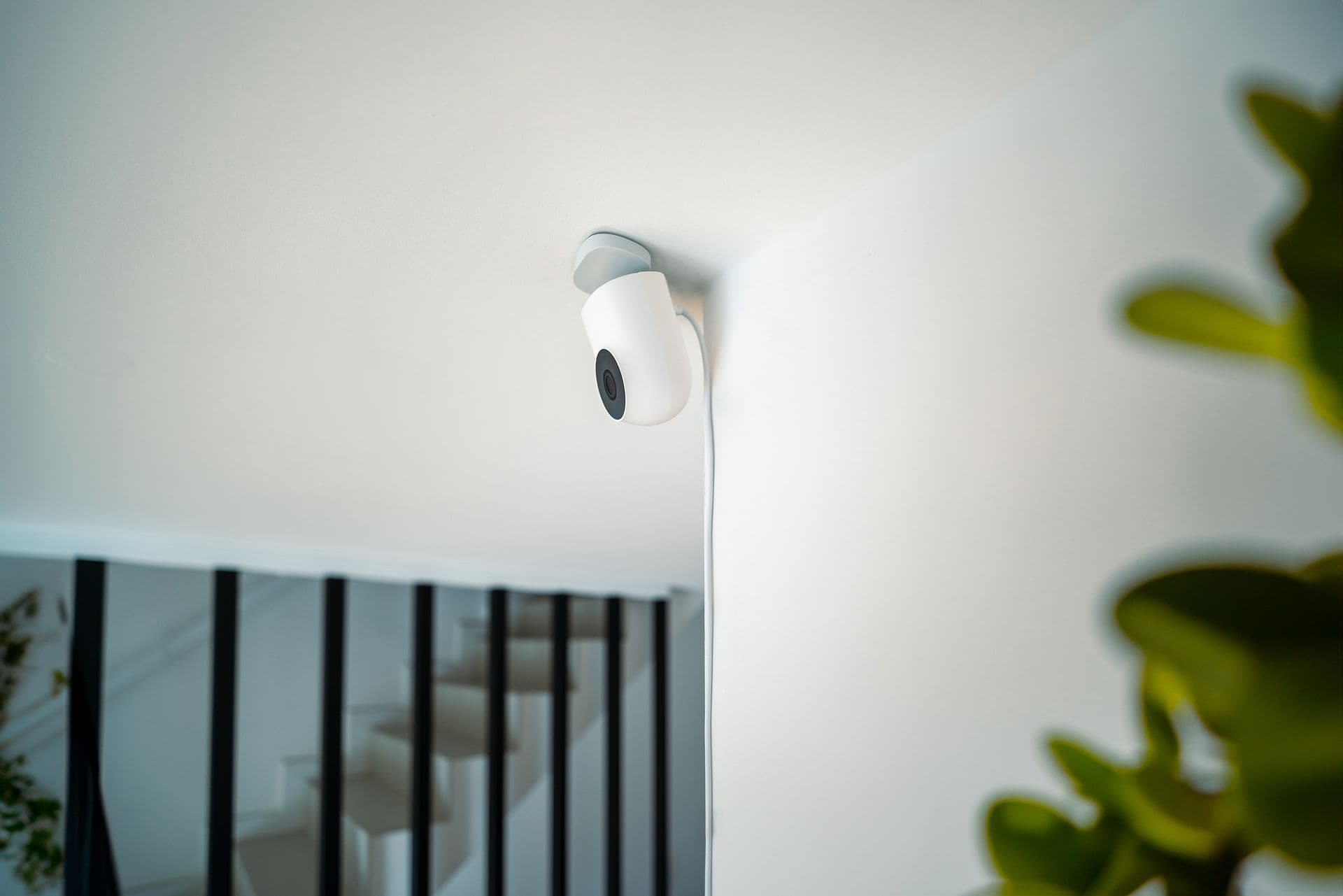 Real indoor home security camera connected to a wireless household network