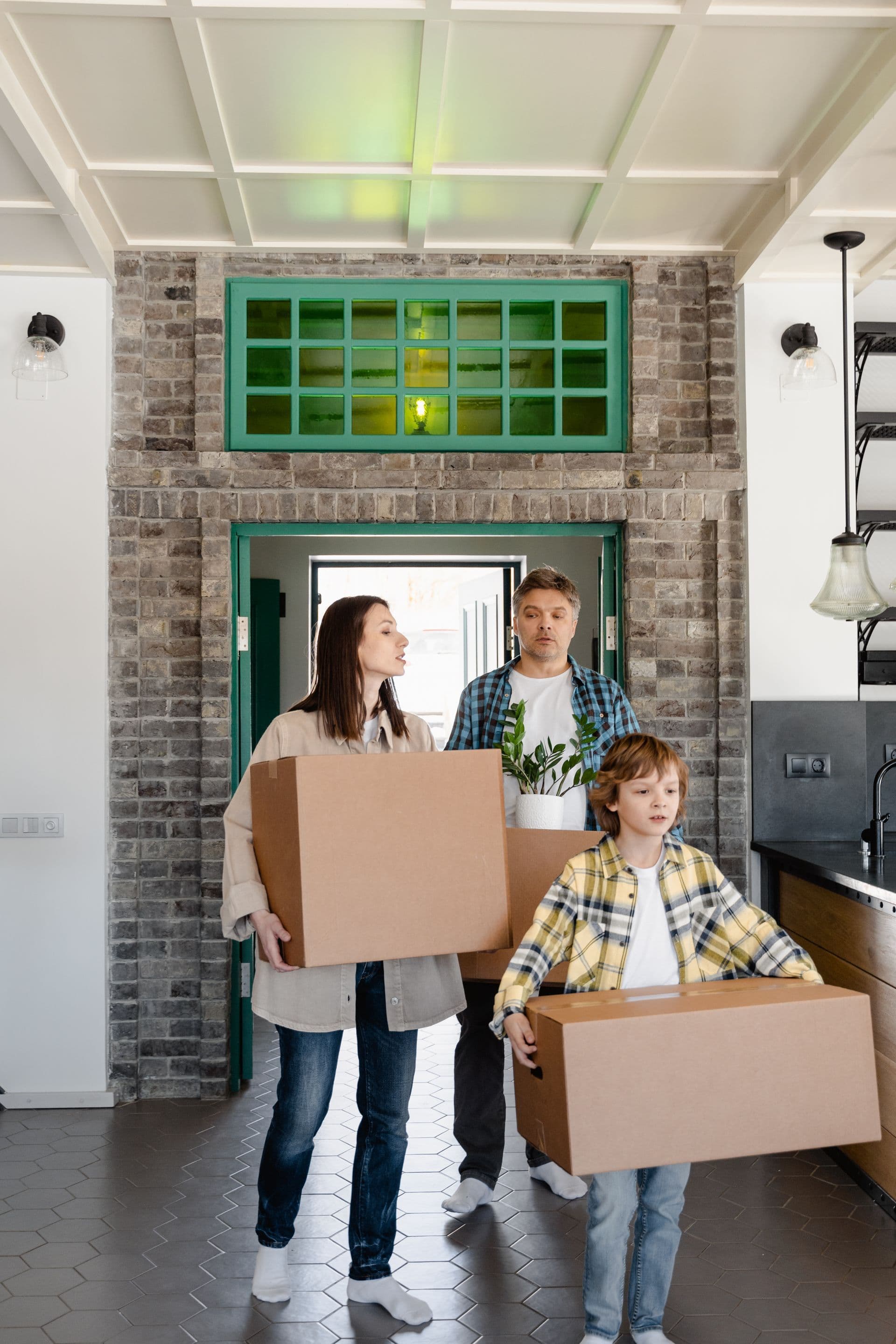 Household organising electricity and gas account documents during winter
