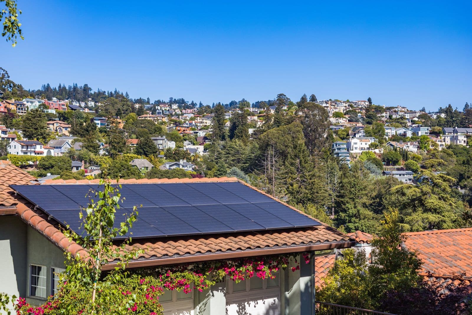 Wind turbines and solar generation representing accredited renewable electricity