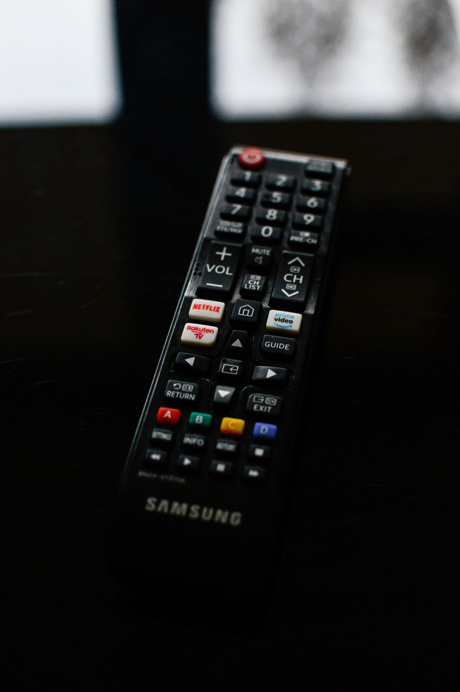 Close-up of a television remote control