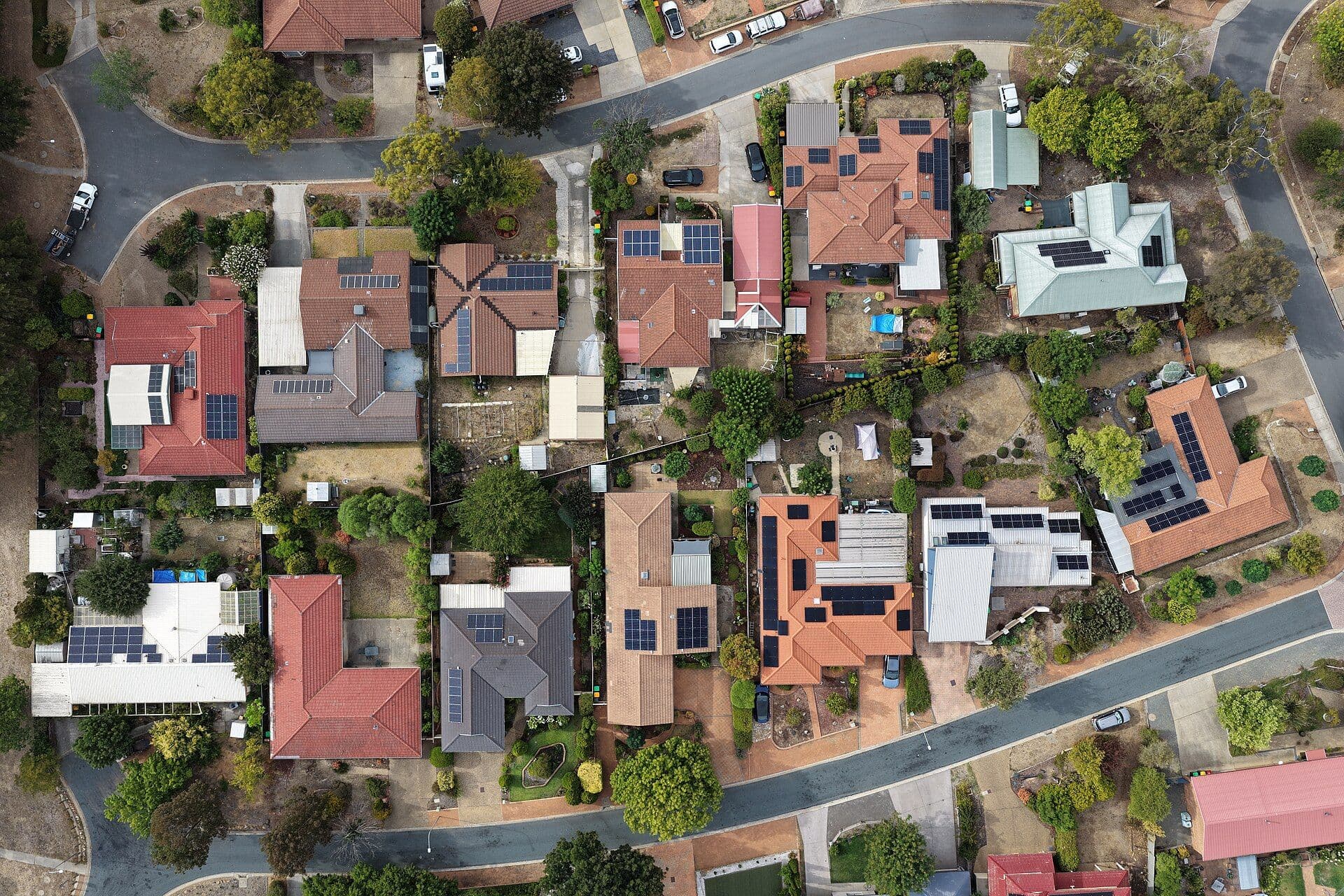 Rooftop solar panels exporting electricity from an Australian home