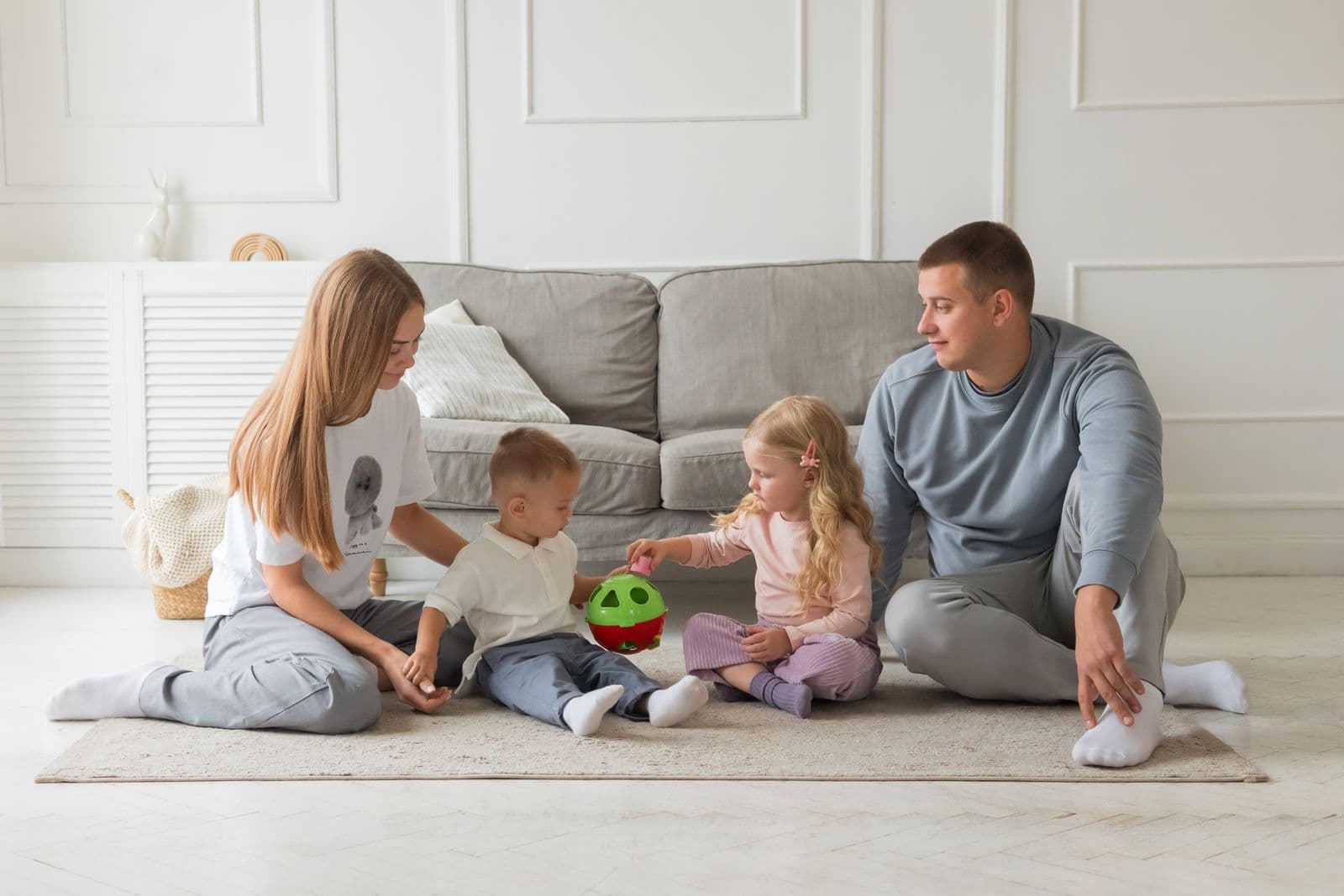 Australian family reviewing household health insurance needs