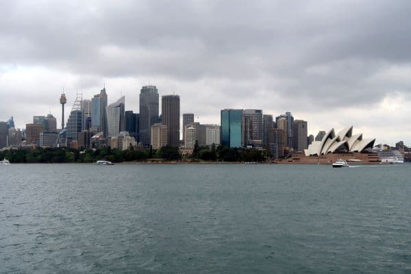 Sydney harbour skyline from Manly Ferry